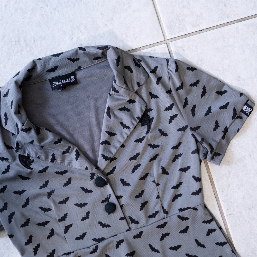 Sourpuss Bat Shirt Dress - Picture 4 of 5